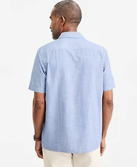 Club Room Men's Cotton Chambray Short-Sleeve Camp Shirt, Macy's Exclusive