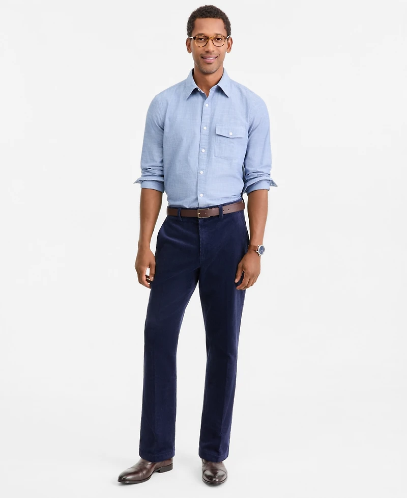 Club Room Men's Cotton Chambray Flap-Pocket Shirt, Macy's Exclusive
