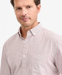 Club Room Men's Stripe Button-Down Oxford Shirt, Macy's Exclusive