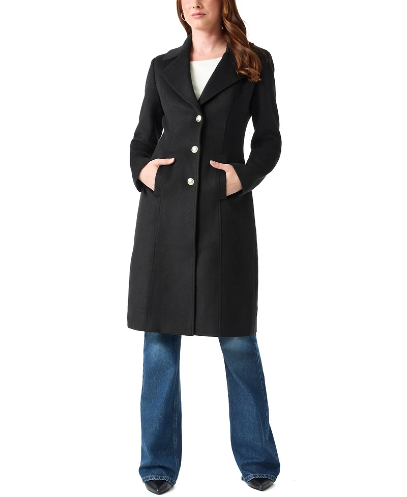 Guess Women's Faux-Fur Trimmed Coat
