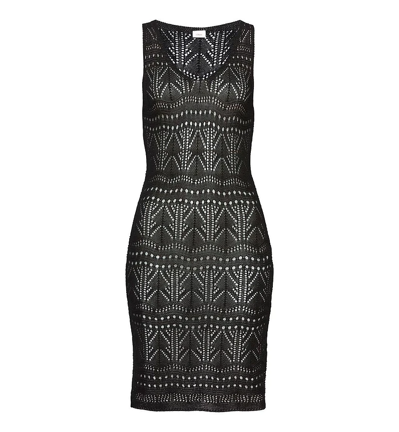 Lascana Women's Crochet Short Dress Cover up Beach