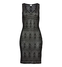 Lascana Women's Crochet Short Dress Cover up Beach