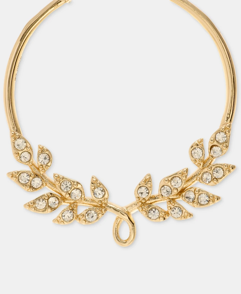 lonna & lilly Pave Vine Hoop Earrings