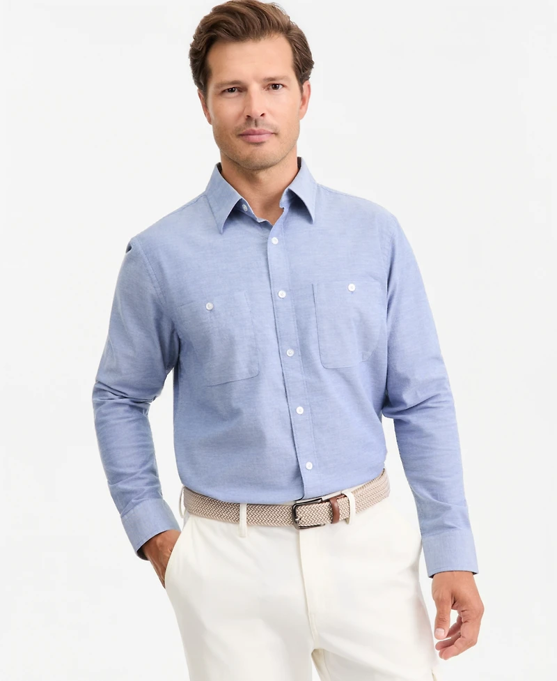 Club Room Men's Two-Pocket Long-Sleeve Oxford Shirt, Macy's Exclusive