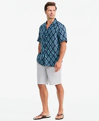 Club Room Men's Linen Leaf-Print Short-Sleeve Shirt, Macy's Exclusive