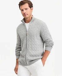 Club Room Men's Cable-Knit Full-Zip Sweater, Created for Macy's