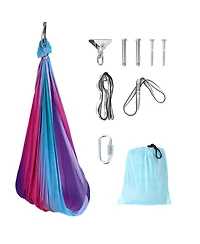 homfan Dual-Layer Sensory Swing, 55" x 59", 360degree(s) Swivel, Supports Up to 300 lb