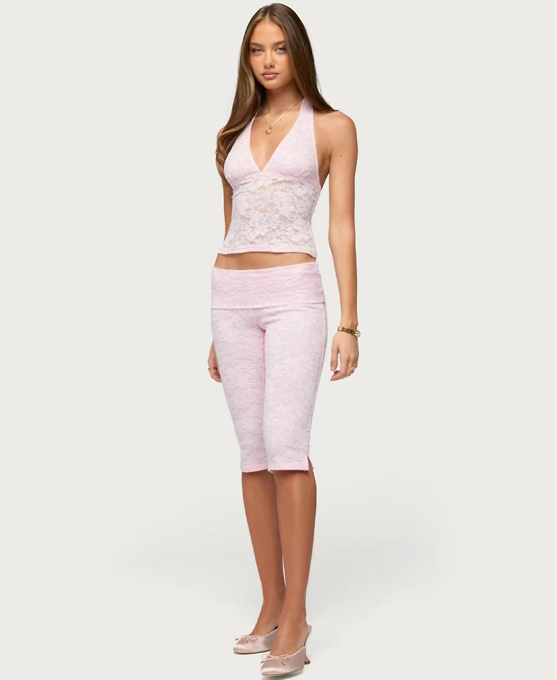 Edikted Women's Talisa Lace Halter Top