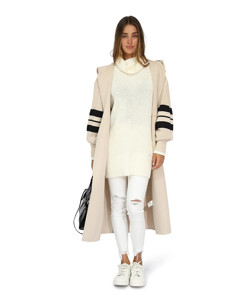 Belle & Bloom Women's Cool Kid Hooded Coatigan