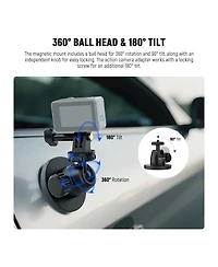 Neewer Gp-101 Camera Mounting Accessory for select GoPro, Dji and Insta360 action cameras