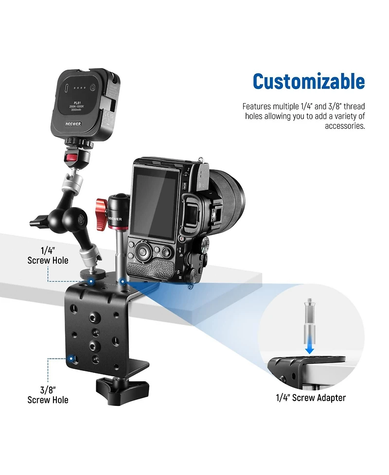 Neewer St-CCD1 Ring Light with 44lb, 20kg