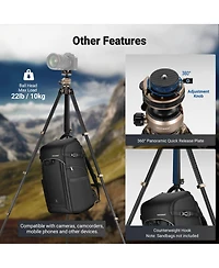 Neewer LT39 Camera Tripod with 22 lb for select iPhone models