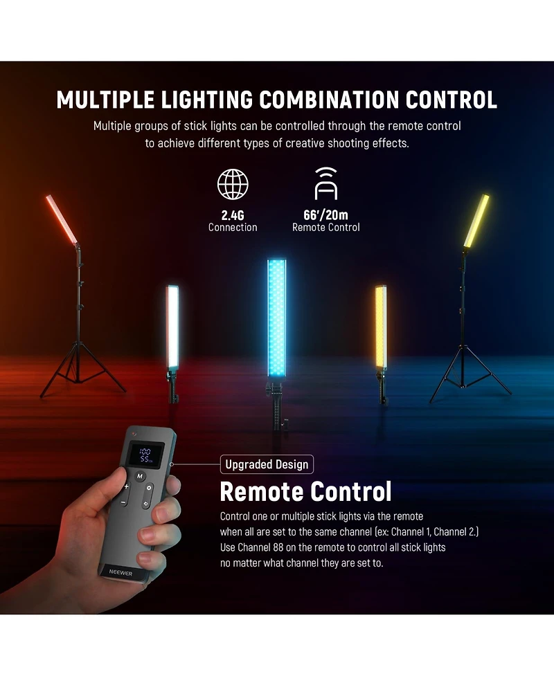 Neewer BH20B Led Video Light with 3200K5600K, CRI97