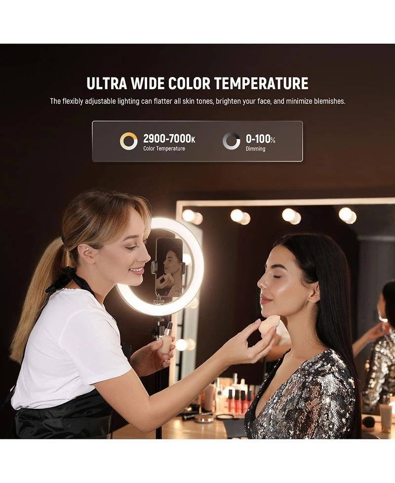 Neewer RH10B Ring Light with 20W, Bi Color for select iPhone models