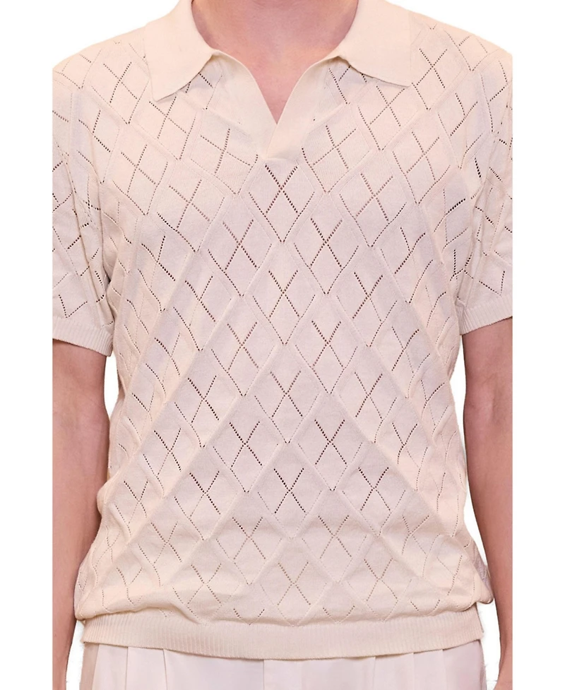 Pcfg Men's Daydreamers Short Sleeve Knit Polo T-Shirt