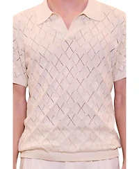 Pcfg Men's Daydreamers Short Sleeve Knit Polo T-Shirt