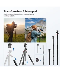 Neewer TP014 Camera Tripod with 76 Inch, 17.6 lb