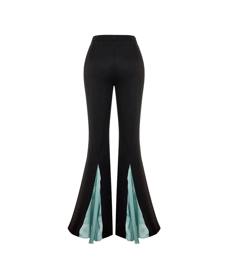 Pcfg Women's The Party Edit Contrast Chiffon Detail Pants