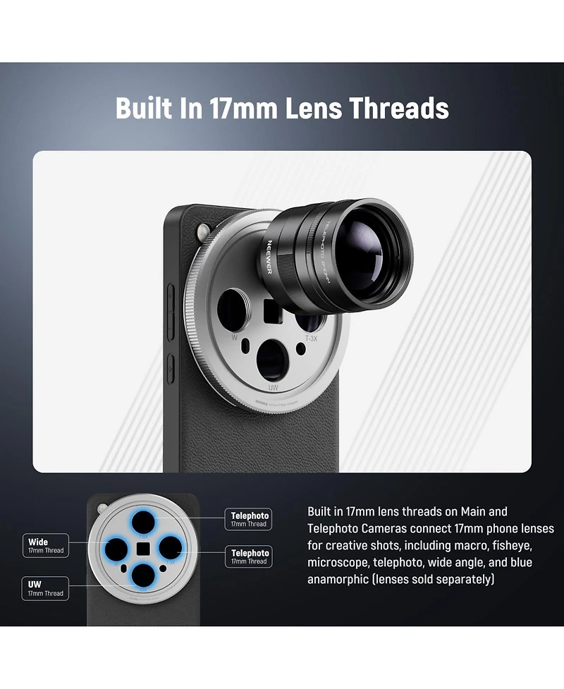 Neewer PA117 Camera Lens Accessory for Oppo Find X8 Ultra