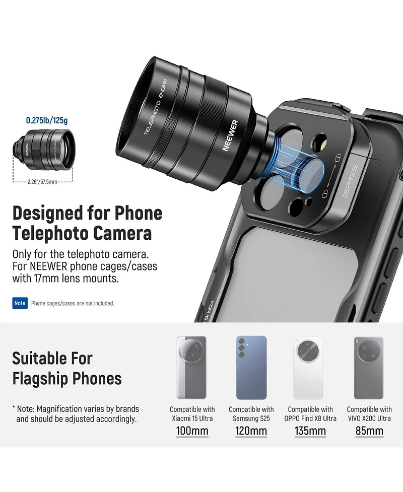 Neewer Ls-79 Camera Mounting Accessory with 2X for select iPhone and Android mobile devices