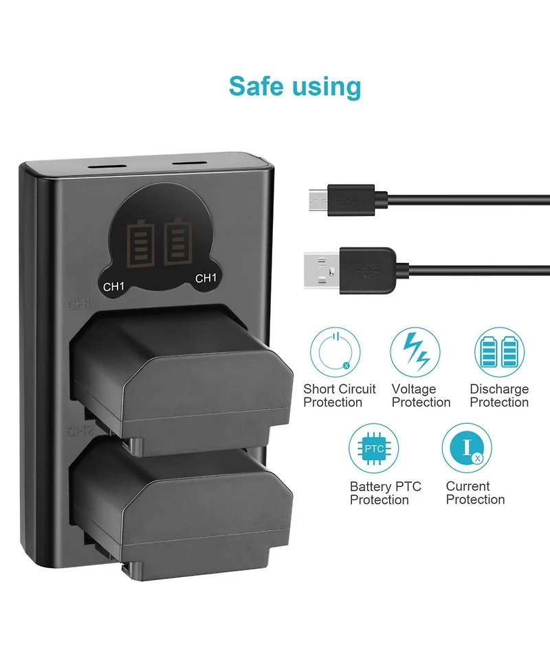 Neewer Np-FZ100 Camera Battery and Charging Accessory with 2280mAh for select Sony Np-f-series devices