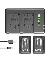 Neewer Vw-VBT190 Camera Battery and Charging Accessory with 1950 mAh for Panasonic Hc-V110 V130 V160 V180 Hc-V201 V210 V250