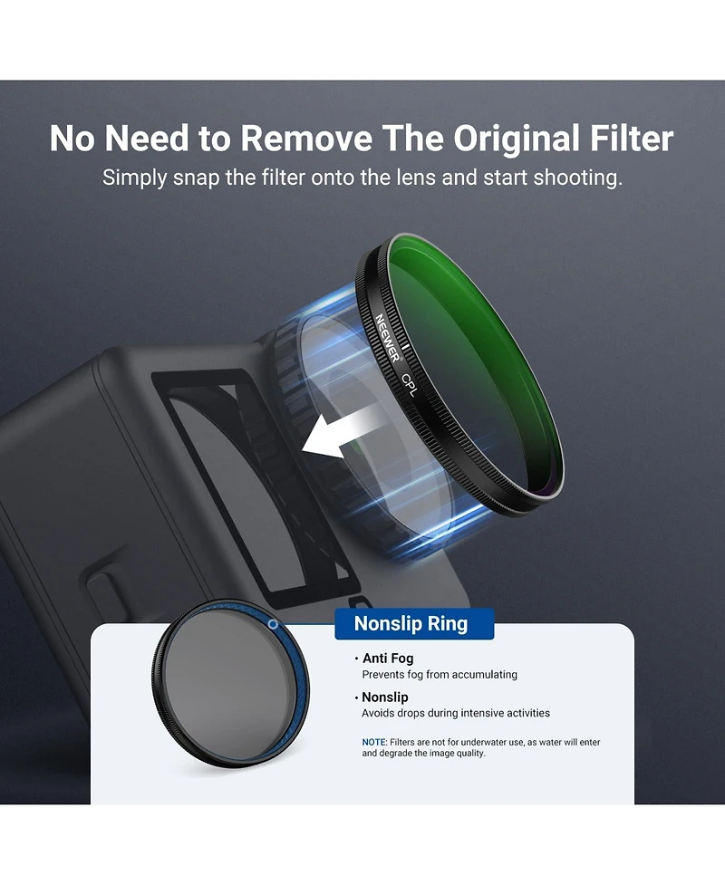 Neewer Fl-B42 Camera Lens Accessory with Cpl for select Dji Osmo Action models