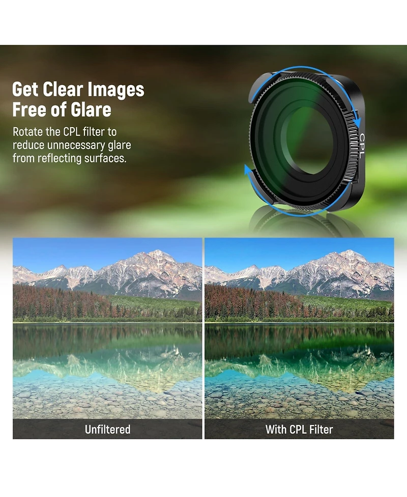 Neewer ND8 Camera Lens Accessory with ND8, ND16, ND32 for GoPro Hero 13 12 11 10 9