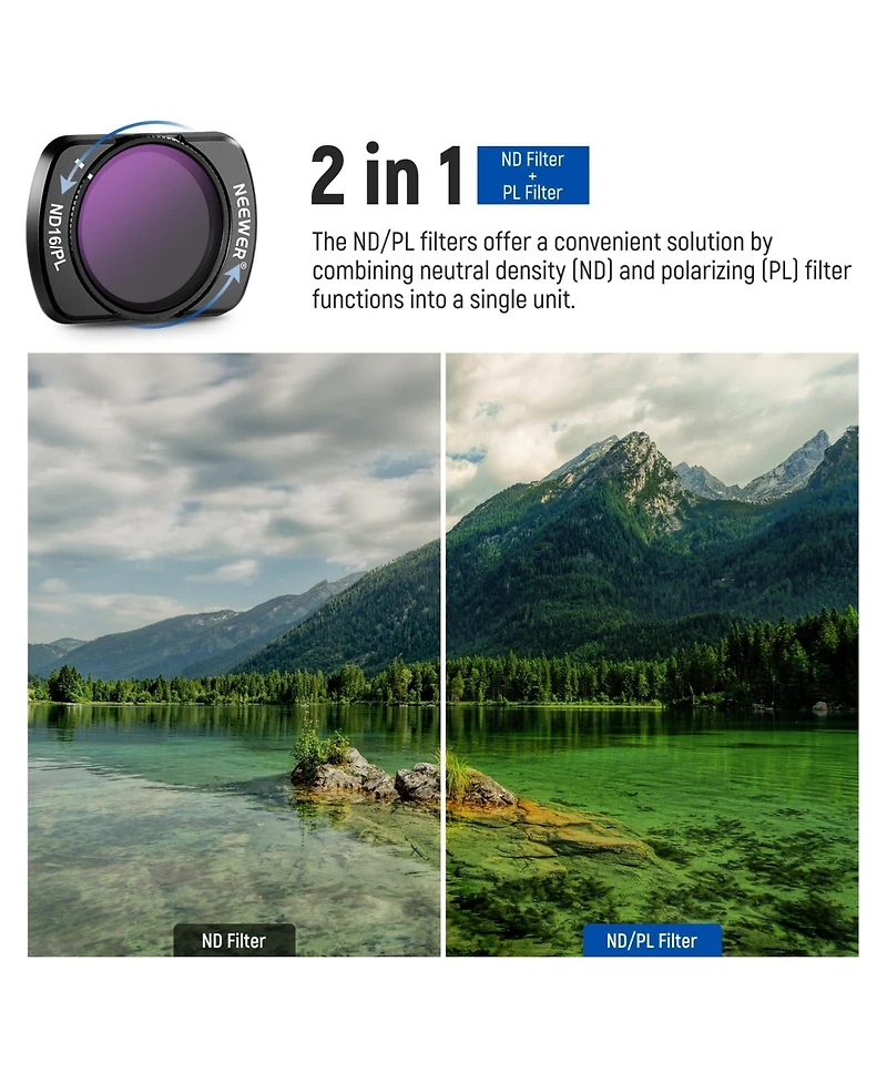 Neewer Fl-B07 Camera Lens Accessory with ND8, ND16, ND32 for Dji Osmo Pocket 3
