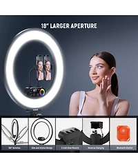 Neewer RL45C Ring Light with 45W, 3100lux, 2500K-10000K for select iPhone models