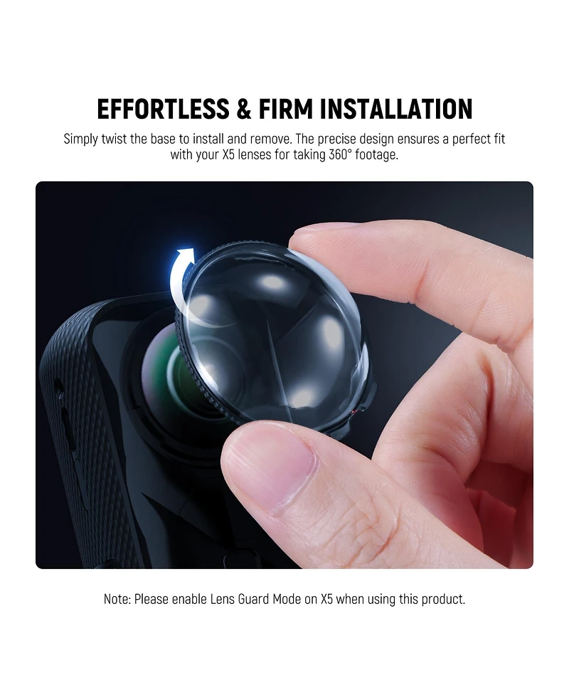 Neewer LPC02 Camera and Photo Accessory for Insta360 X5 Action Camera