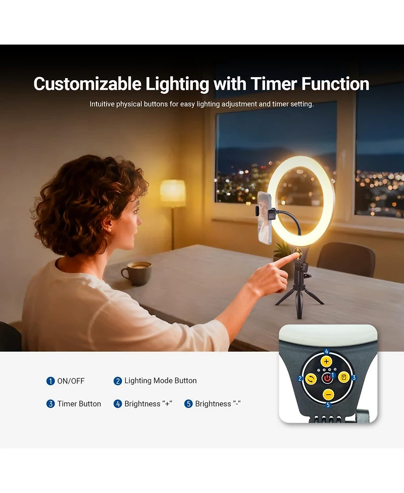 Neewer N25 Ring Light with 10W, CRI85 for select iPhone models