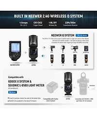 Neewer Z2PRO-f Camera Flash with 76Ws, 3000mAh, Ttl for Fujifilm