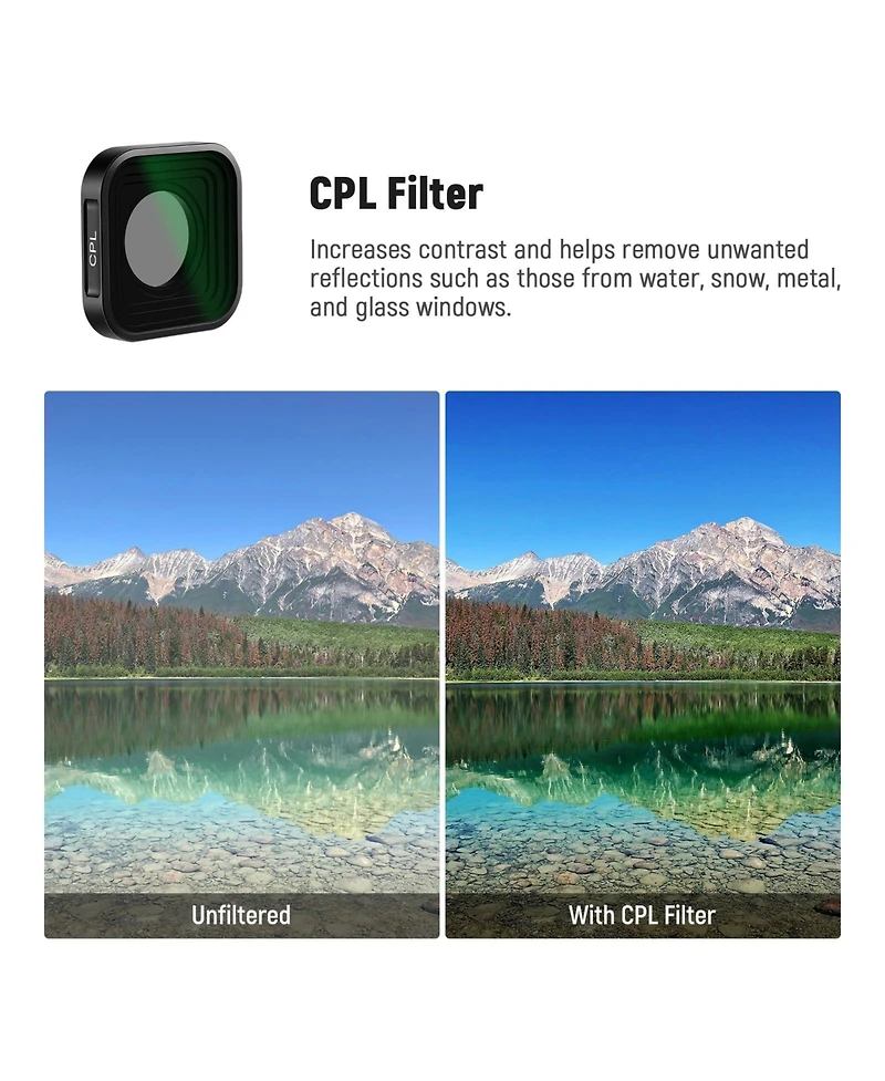 Neewer ND8 Camera Lens Accessory with Cpl, ND8, ND16 for GoPro Hero 13 12 11 10 9