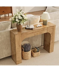homfan 47 Inch Slim Farmhouse Console Table, Narrow Wooden Entryway Table, Space-Saving Hallway Furniture, Ideal Behind Sofa or in Foyer
