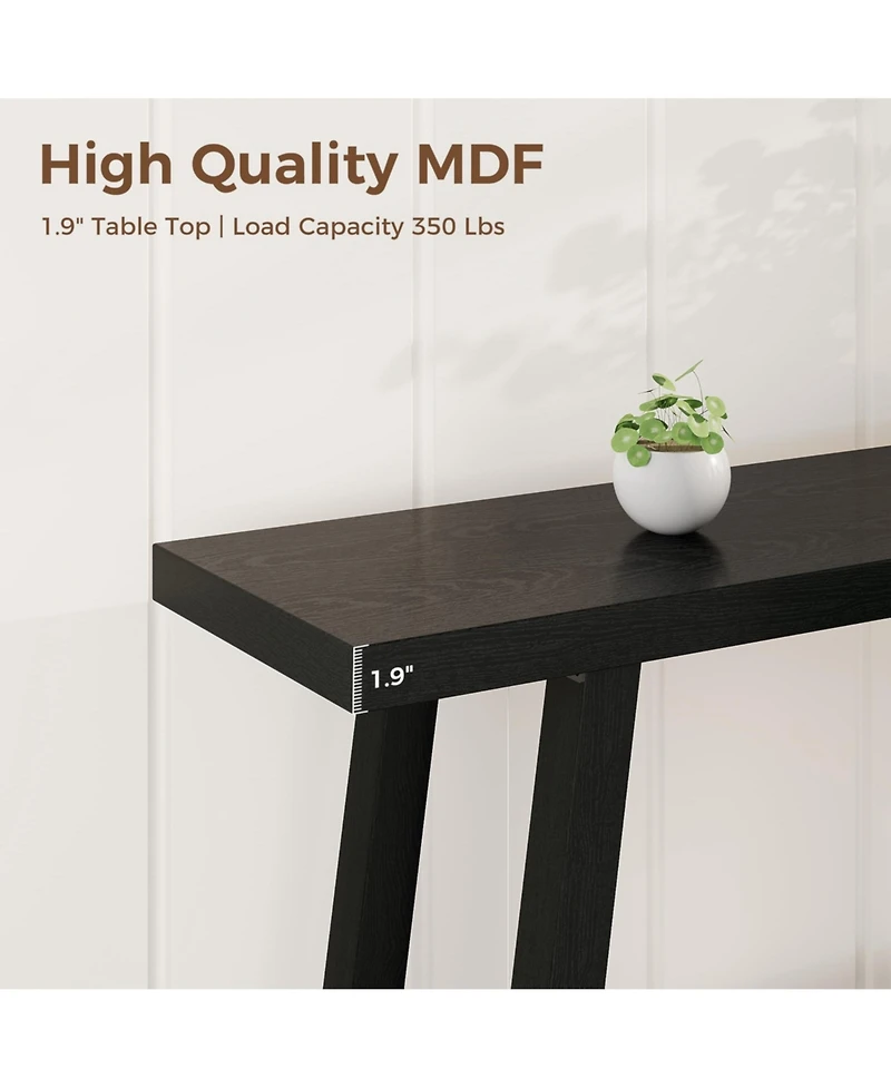 homfan Extra Long Console Table for Living Room, Modern Entryway Sofa Table, Sleek Rectangular Accent Furniture, Sturdy Design