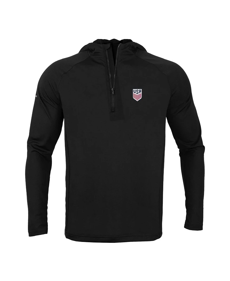 LevelWear Men's Black Usmnt Zander Quarter-Zip Pullover Hoodie