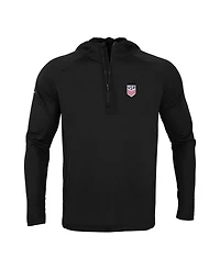 LevelWear Men's Black Usmnt Zander Quarter-Zip Pullover Hoodie