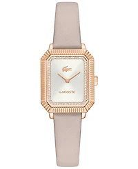 Lacoste Women's Quartz Parisienne Cream Leather Strap Watch 22.8mm