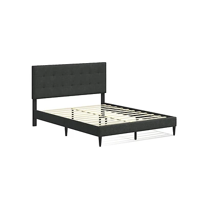 Glenwillow Home Upholstered Complete Bed Queen Stone