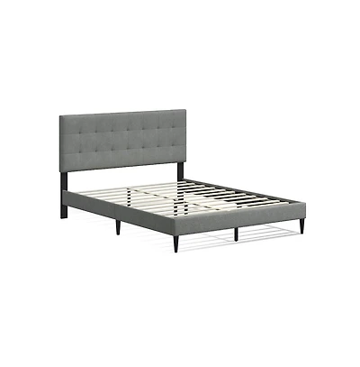 Glenwillow Home Upholstered Complete Bed Queen Stone