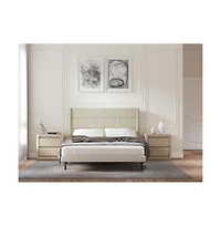 Glenwillow Home Upholstered Headboard Queen Stone