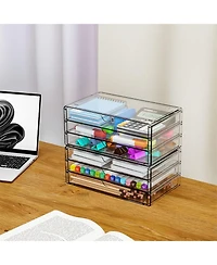 Xdovet Stackable Desk Organizer Drawers Office Supplies