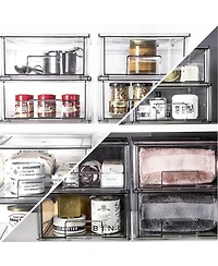 Xdovet Stackable Storage Drawers Bathroom Organizer Cabinet