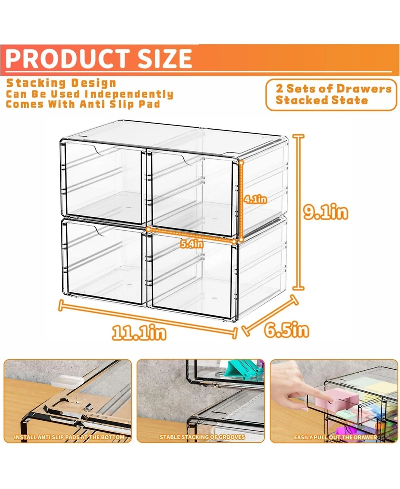 Xdovet Stordrawers Desk Organizers Makeup Office Supplies