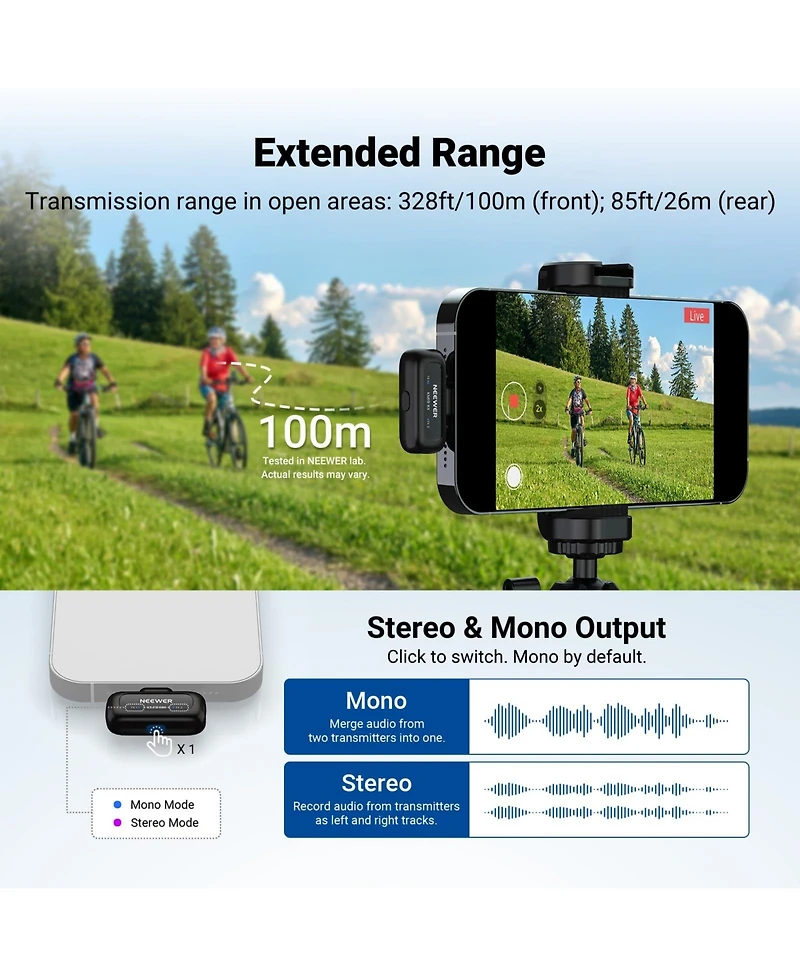 Neewer KM19 Microphone for select iPhone and Android mobile devices