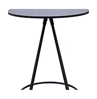 HomeRoots 31" Rounded Wood and Iron Bar Table