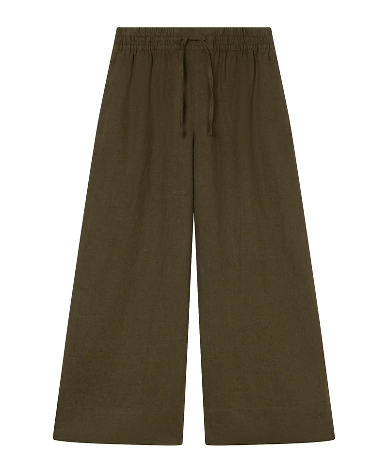 Whistles Women's Elasticated Linen Crop Trousers