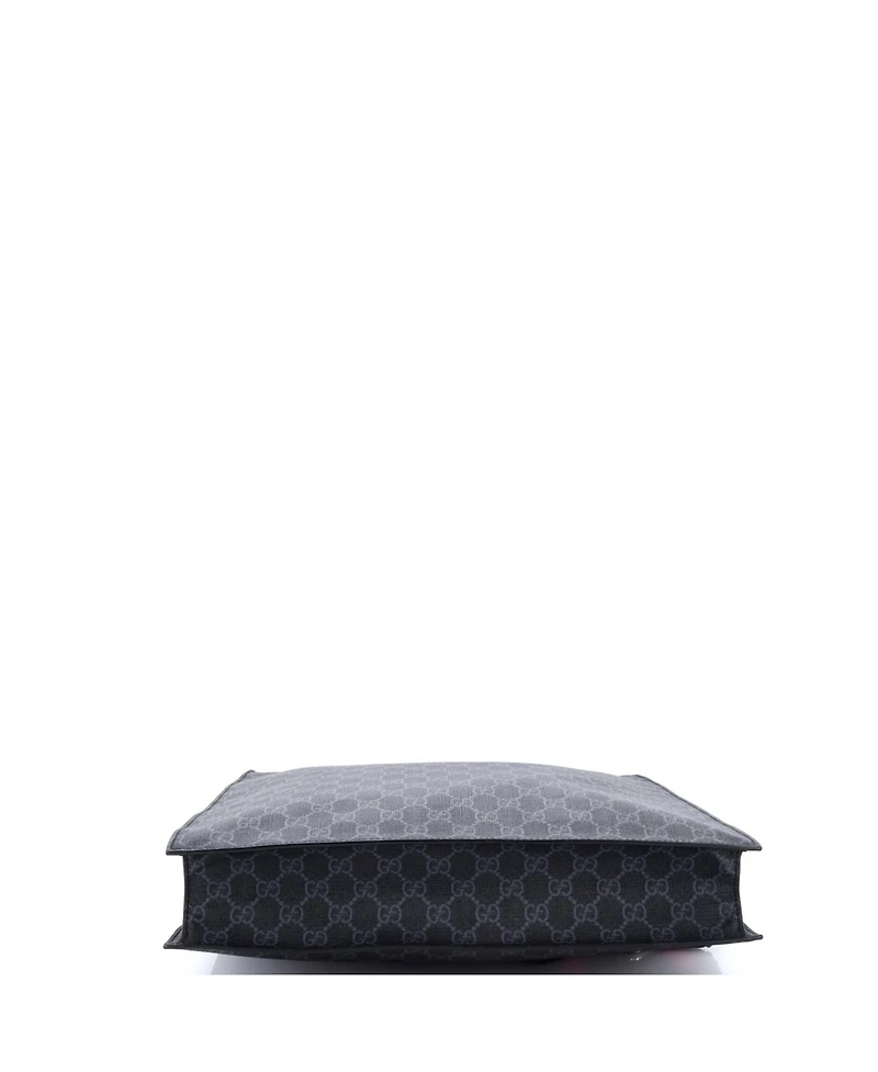 Pre-Owned Gucci Tall Convertible Soft Open Tote Gg Coated Canvas
