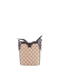 Pre-Owned Gucci Mini Bucket Bag Gg Canvas with Leather